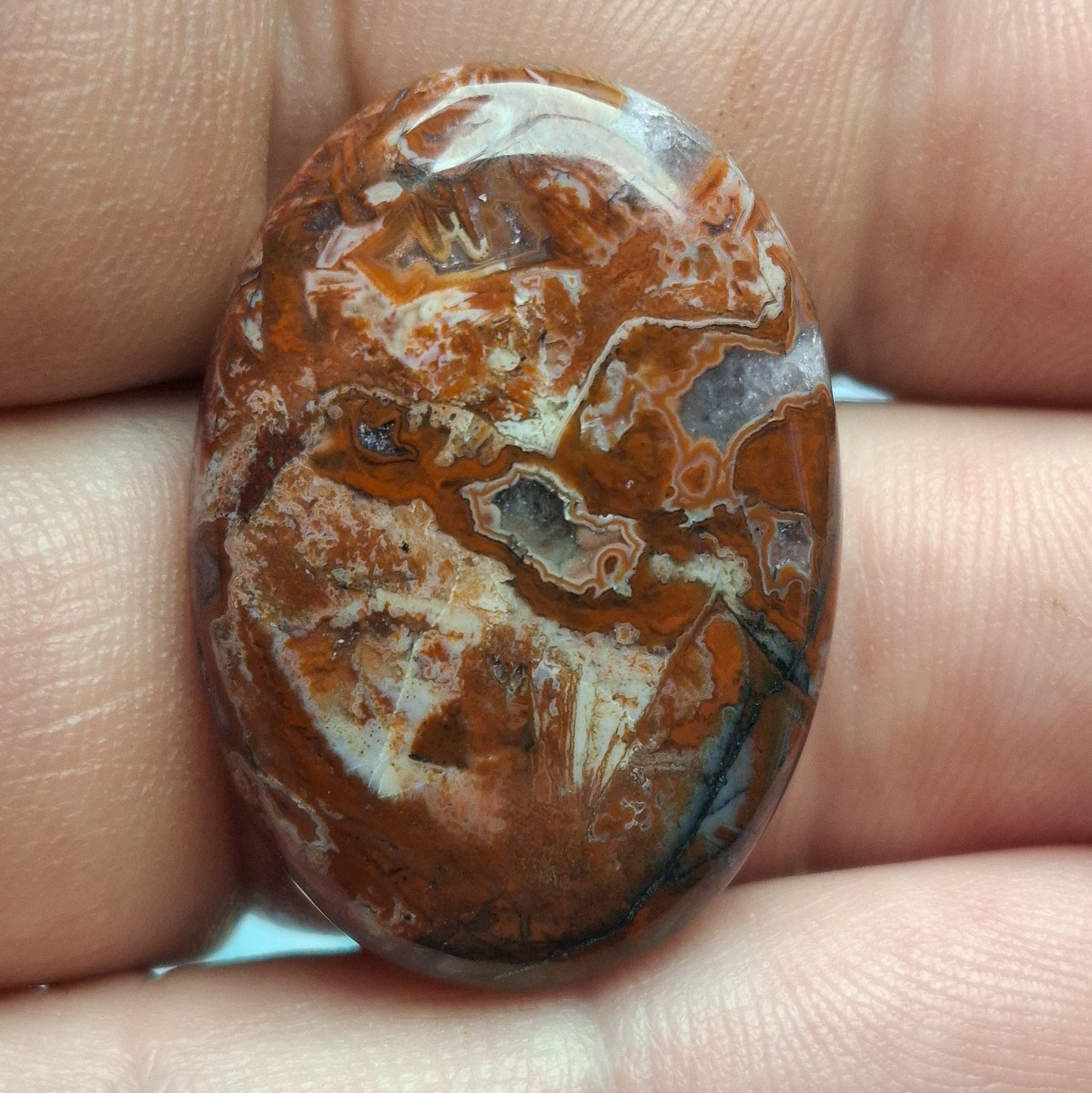 Cabochon agate de saphoz