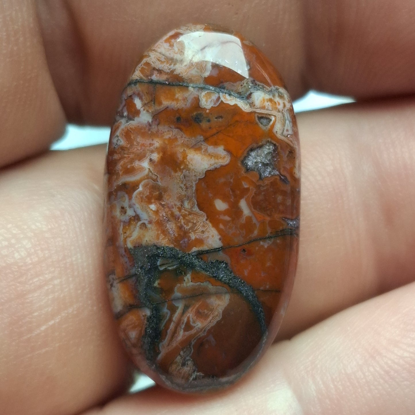 Cabochon agate de saphoz