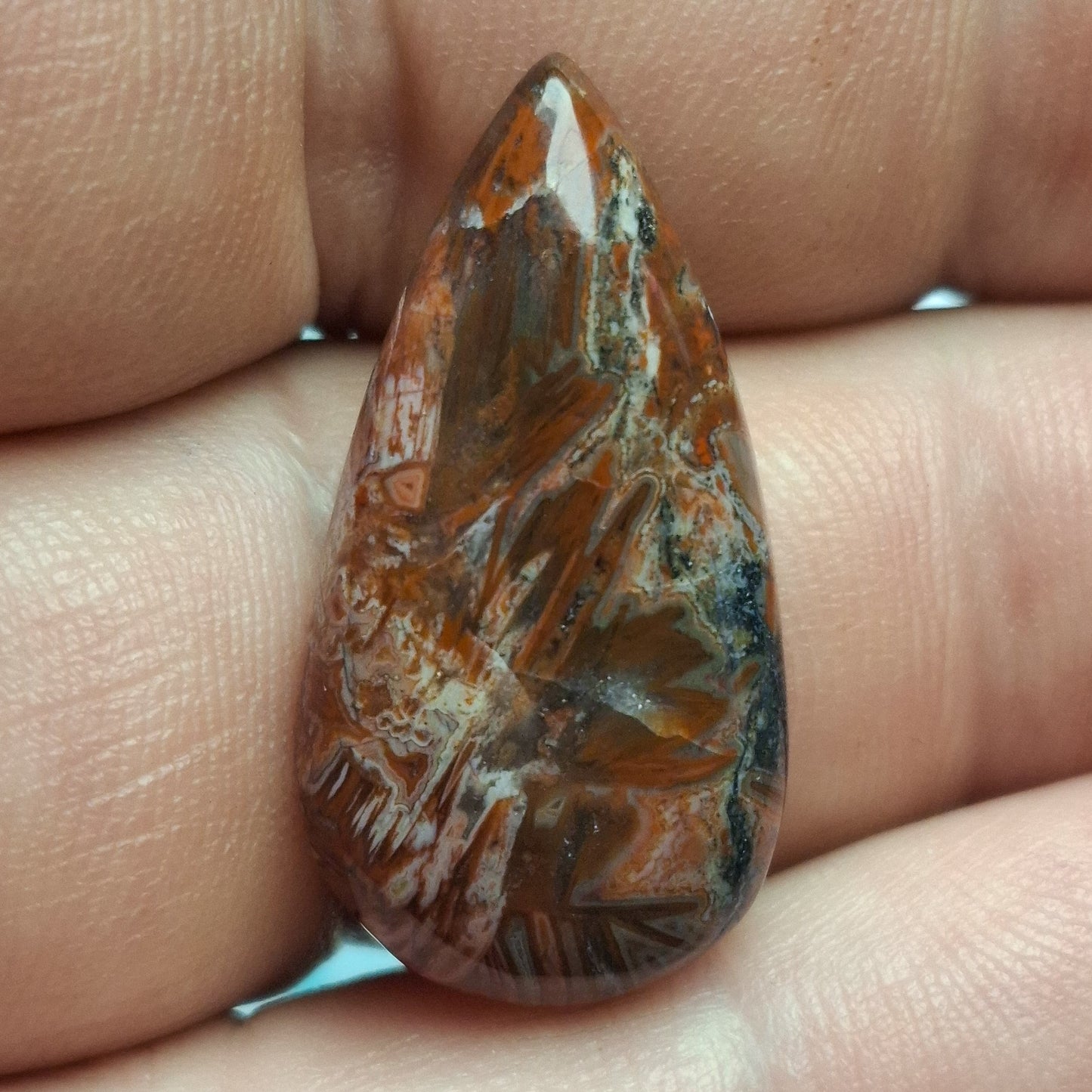 Cabochon agate de saphoz