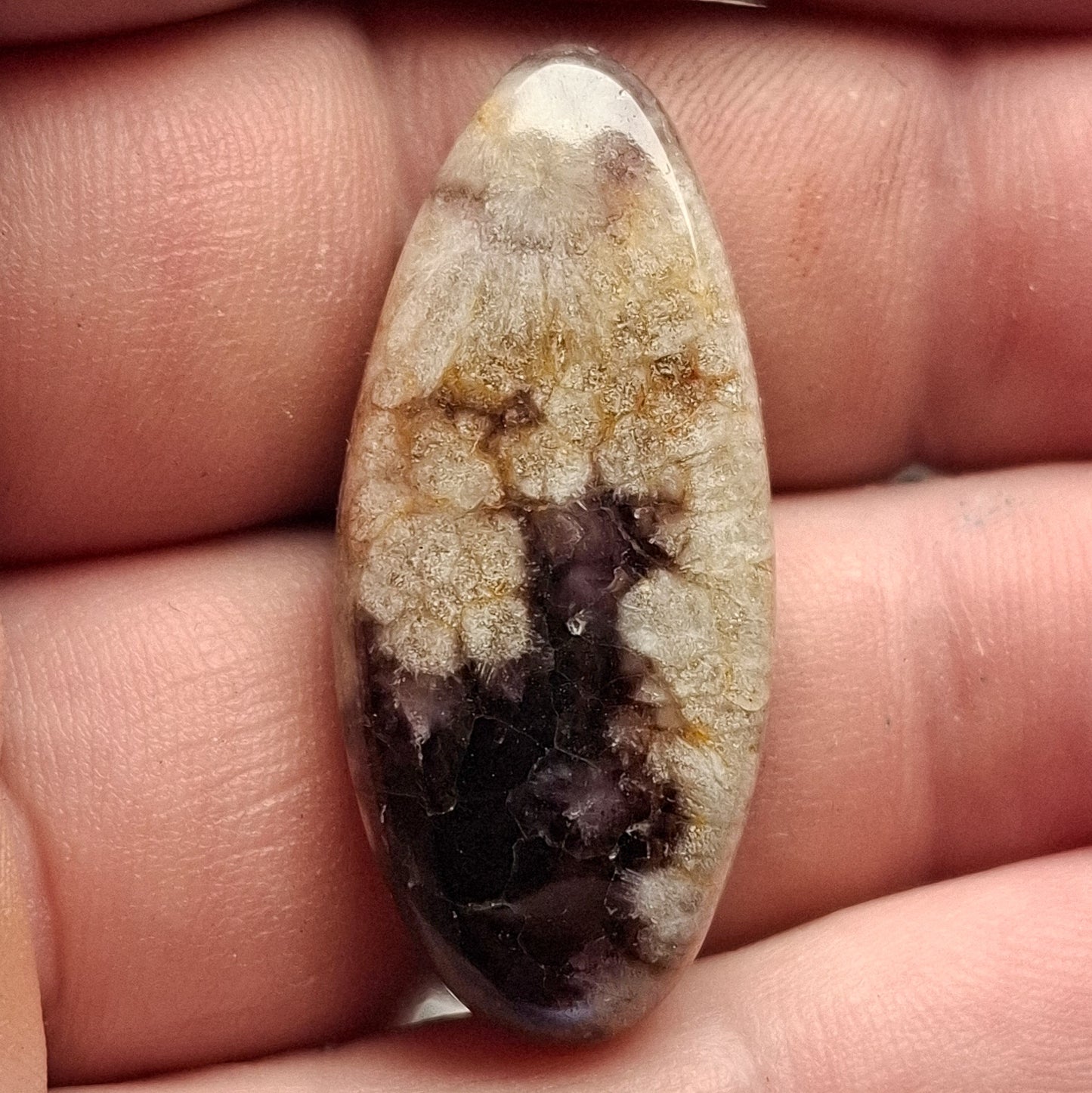Cabochon Améthyste Noire d'Auvergne