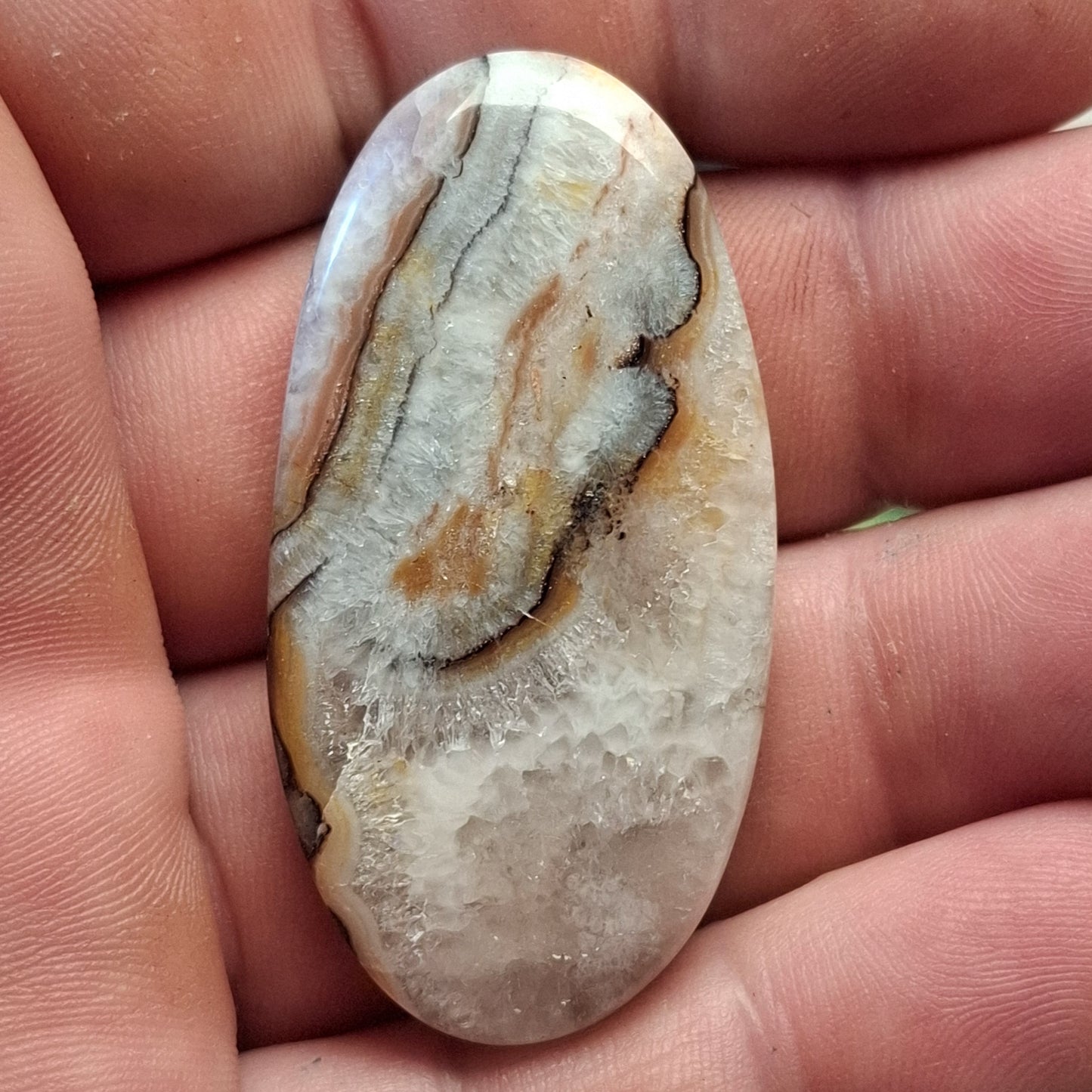 Cabochon Agate des Monts du Lyonnais