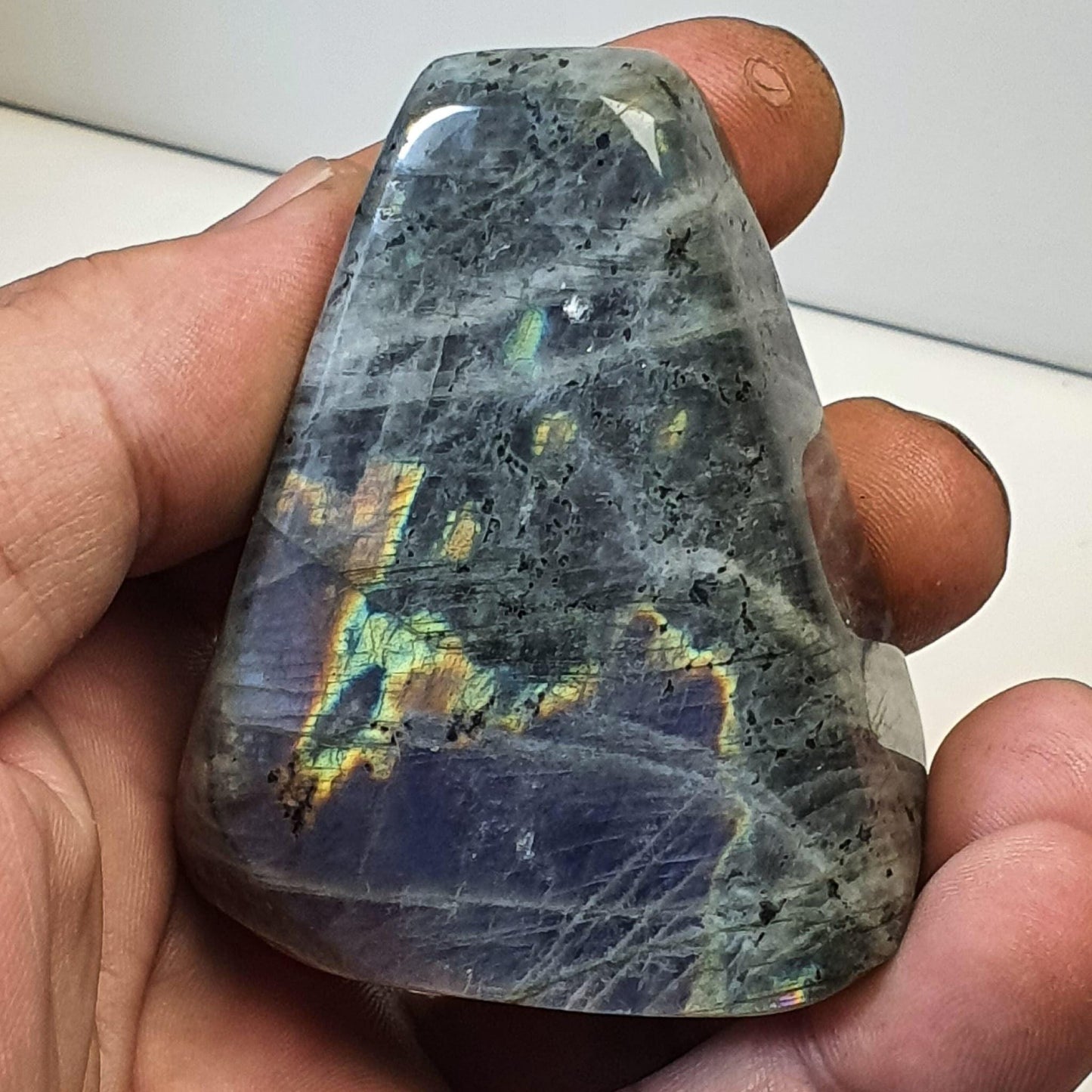 Labradorite forme libre polie