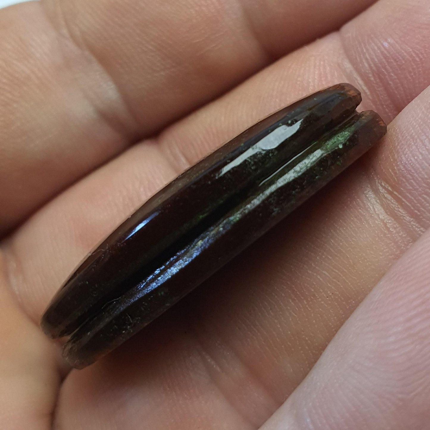 Cabochon œil de taureau rainurée