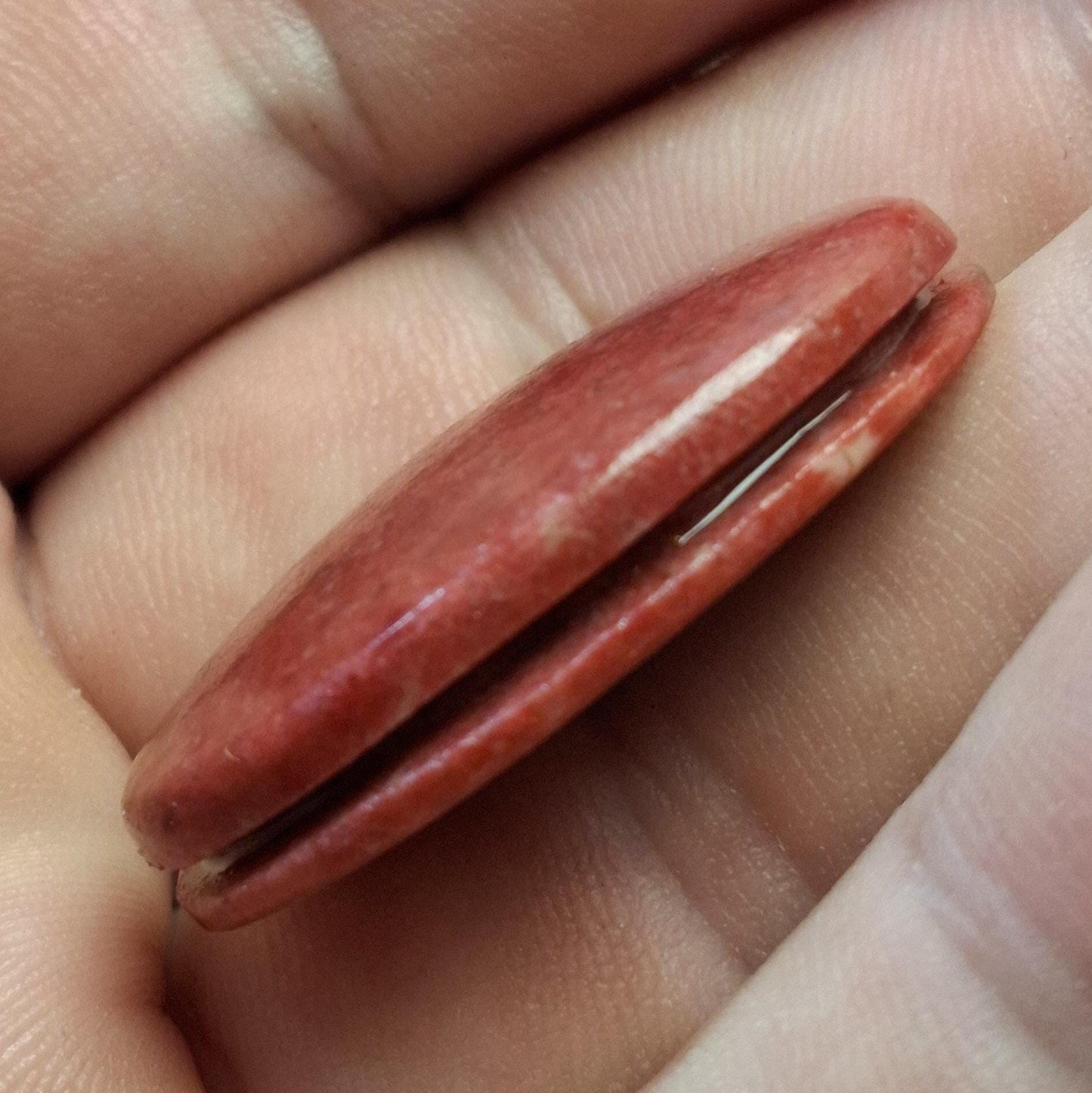 Cabochon thulite de leksvik rainurée