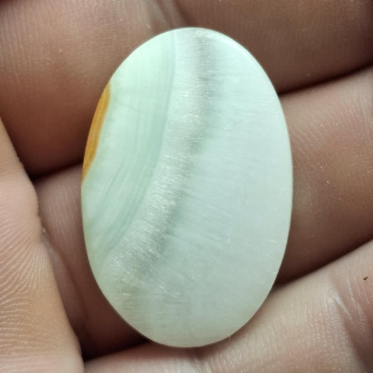 Cabochon aragonite verte du mexique
