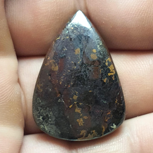 Cabochon cuivre natif à cuprite de bisbee