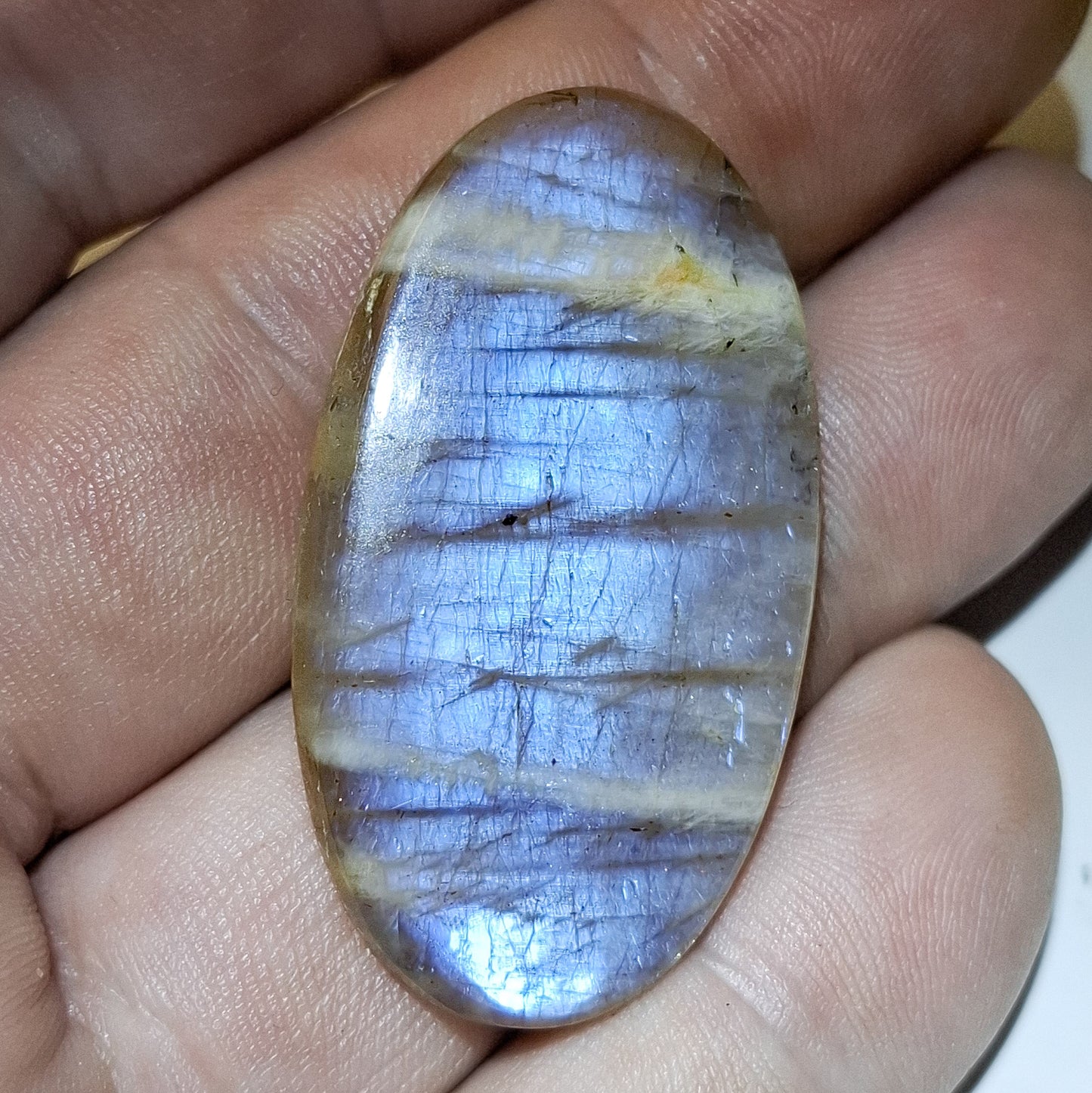 Cabochon pierre de soleil/Peristerite