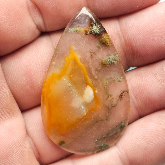 Cabochon Agate Mousse du Malawi