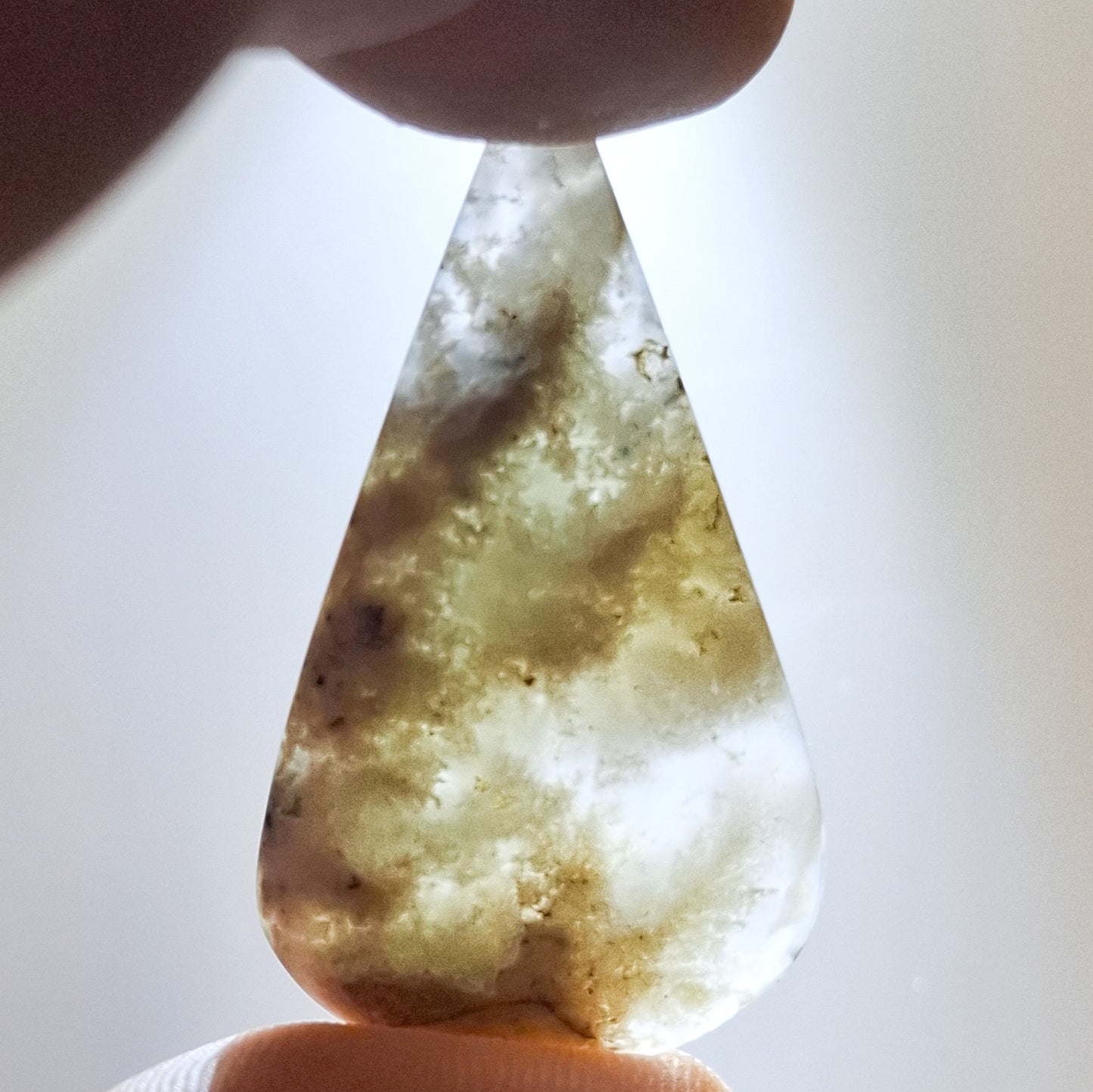 Cabochon Agate Plume