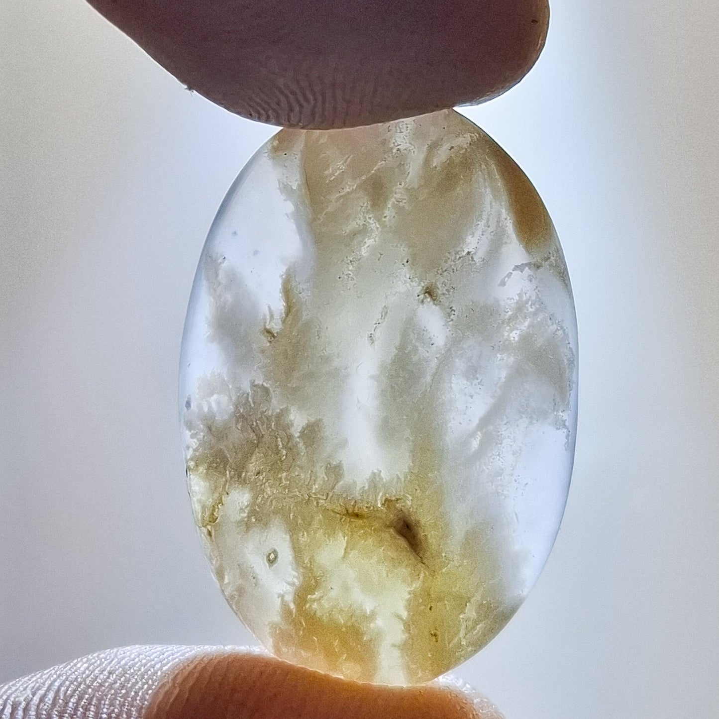 Cabochon Agate Plume