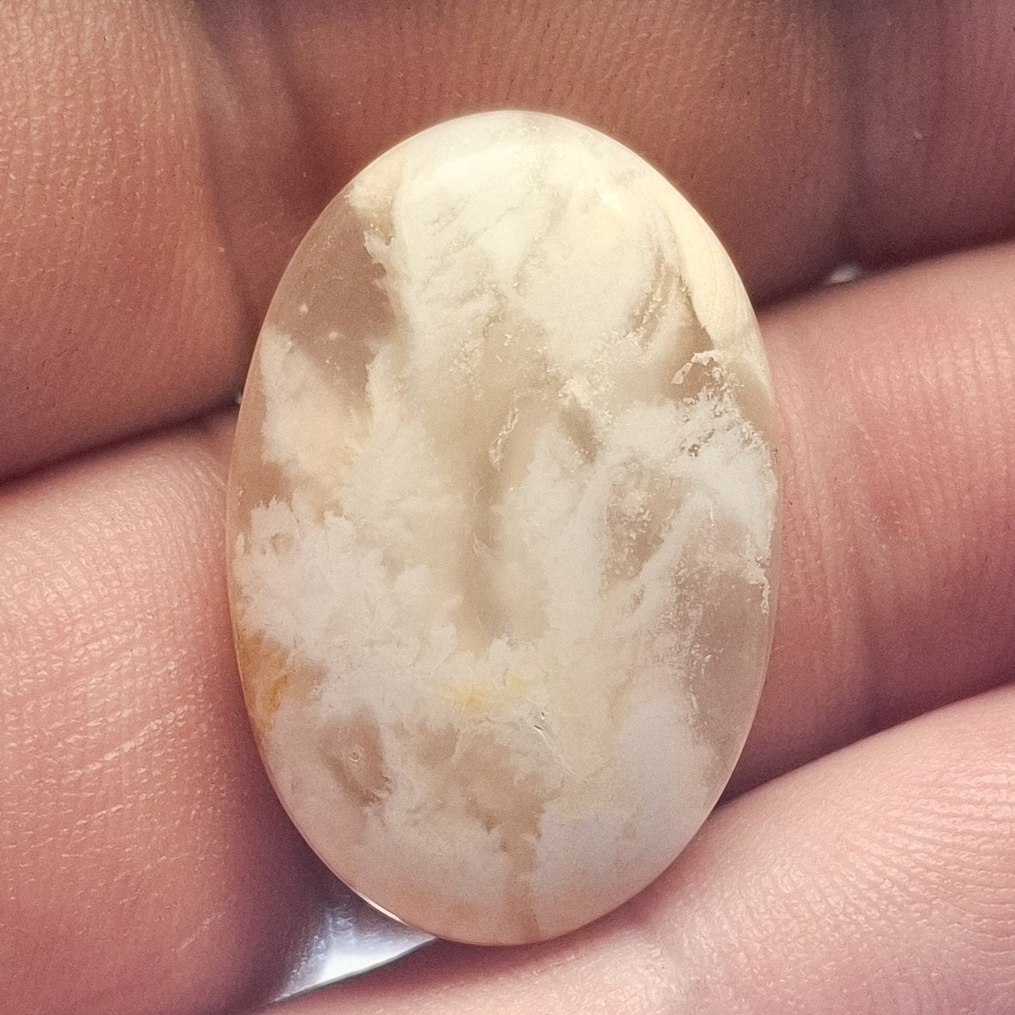 Cabochon Agate Plume