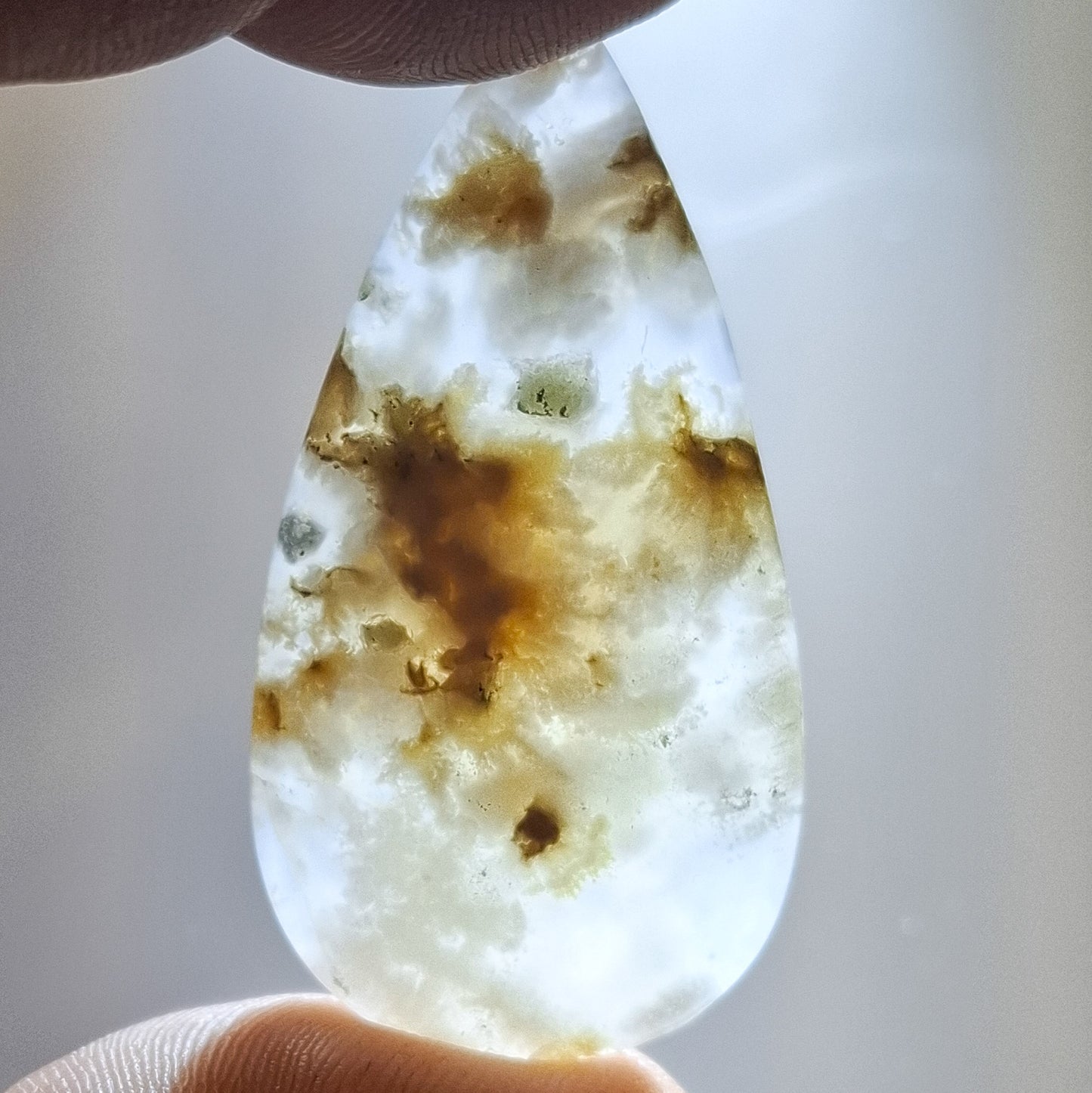 Cabochon Agate Plume