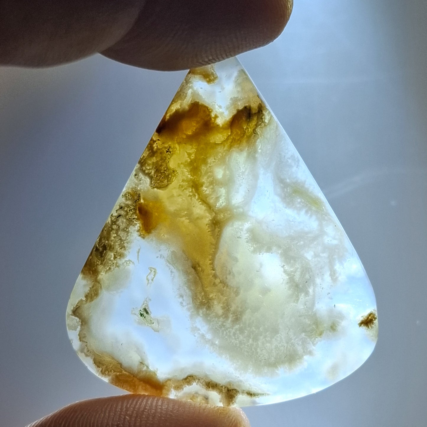 Cabochon Agate Plume