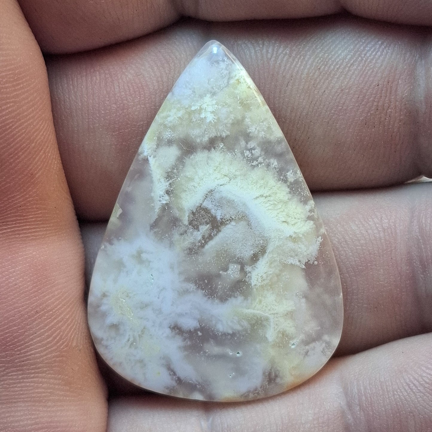 Cabochon Agate Plume