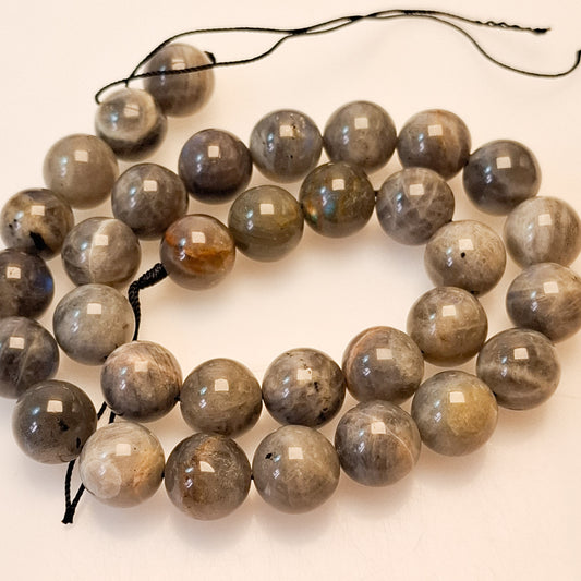 Perles Labradorite 12mm, corde 40cm perles rondes naturelles