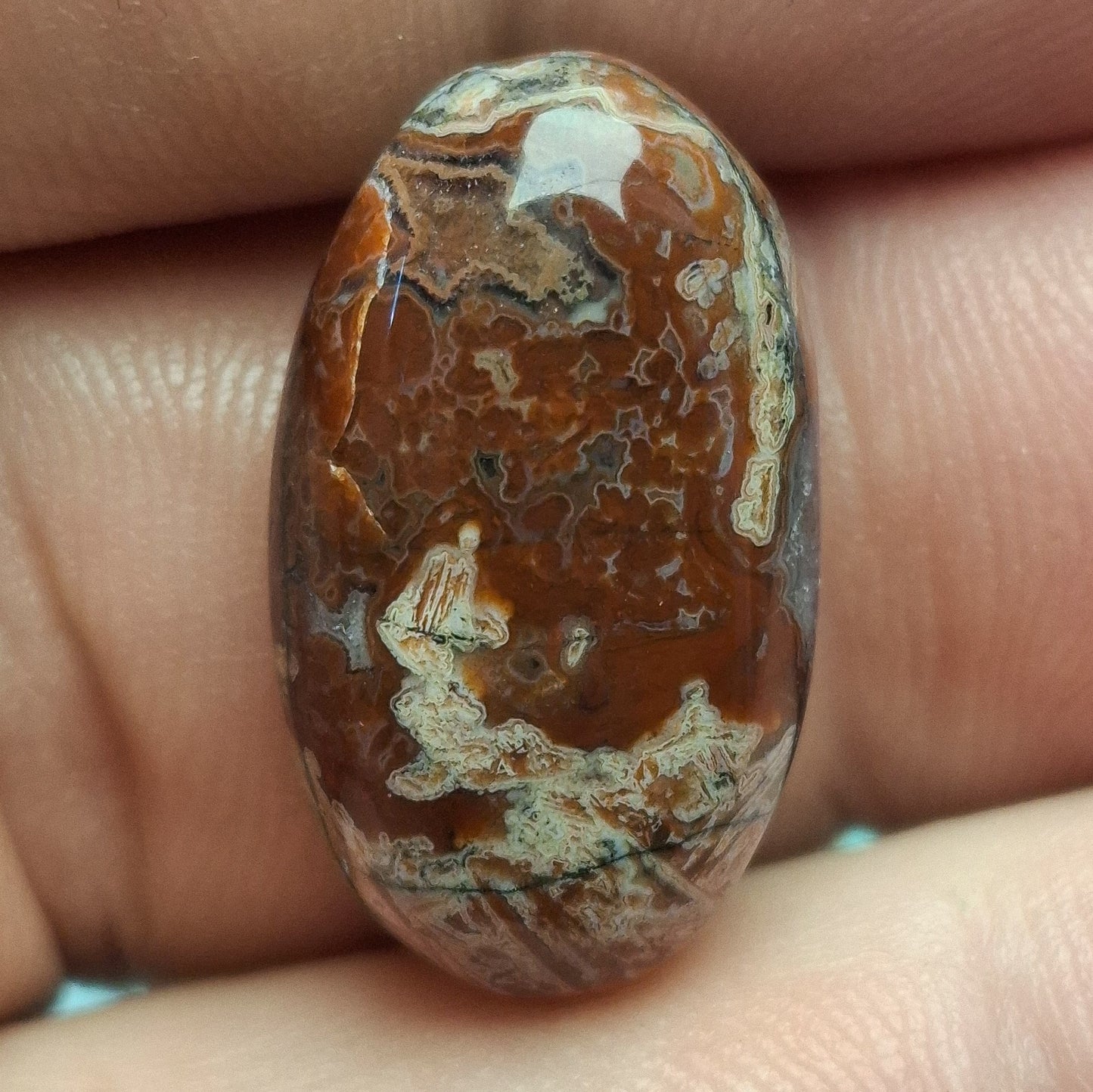 Cabochon agate de saphoz