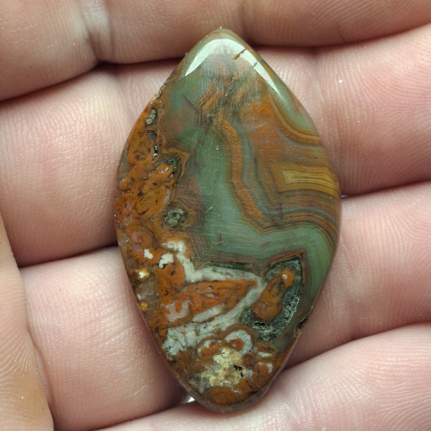 Cabochon Lithophyse d'Hohenstein-Ernstthal